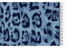 Jersey - Animalprint blau